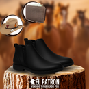 Kit Bota Zavu de Cuero Legítimo con Plantilla Ortopédica +REGALOS: Sombrero y Billetera