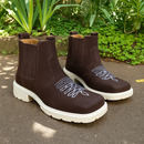 Kit Bota Patrón de Cuero Legítimo con Plantilla Ortopédica +REGALOS: Sombrero, Billetera, Cinturón, Cuchillo y Vaso Térmico